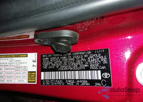 2017 Toyota Prius Prime Premium z USA, uszkodzony, nr VIN JTDKARFP8H3062979